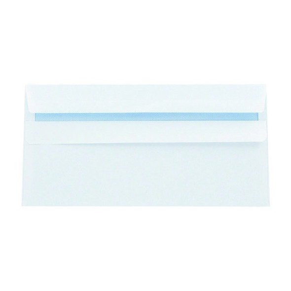 Q-CONNECT DL ENVELOPES PLAIN WALLET PEEL AND SEAL 100GSM WHITE (PACK OF 500)