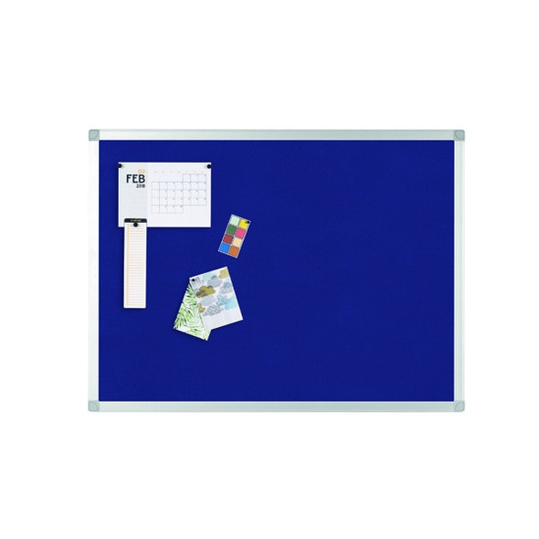 Q-CONNECT ALUMINIUM FRAME FELT NOTICEBOARD 1800X1200MM BLUE