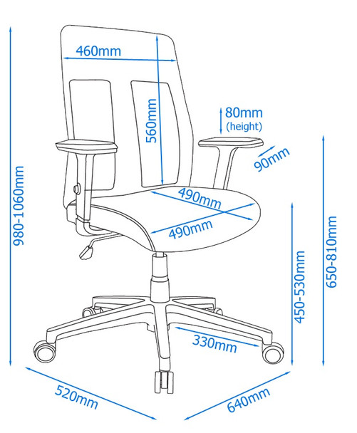 Laguna Fabric & Mesh Back Chair