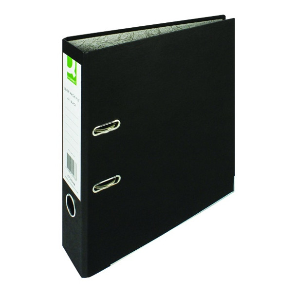 Q-CONNECT LEVER ARCH FILE PAPERBACKED A4 BLACK SINGLE