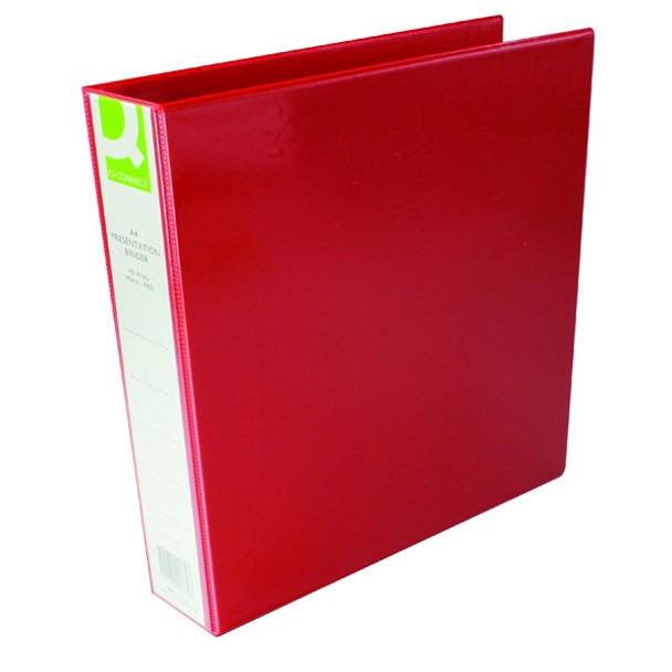 Q-CONNECT PRESENTATION 40MM 4D RING BINDER A4 RED