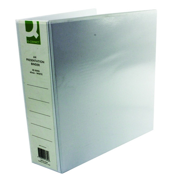 Q-CONNECT PRESENTATION 65MM 4D RING BINDER A4 WHITE