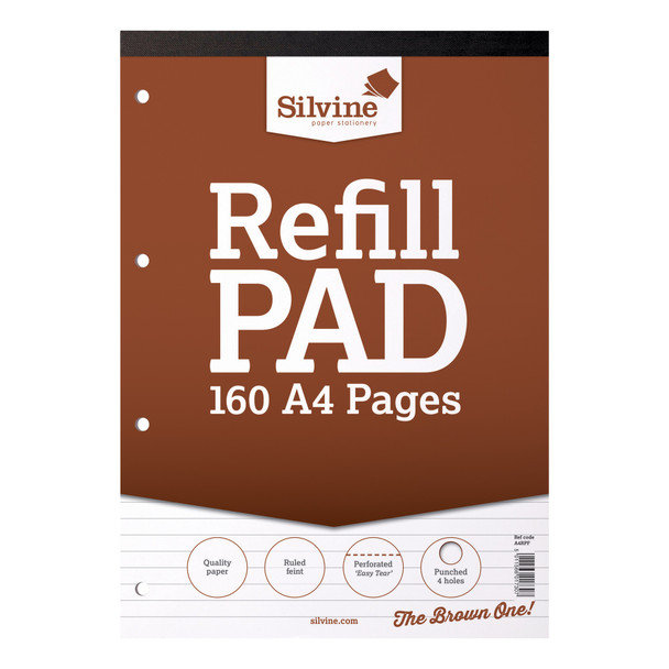 Refill Pad A4 Silvine Only Lined Single