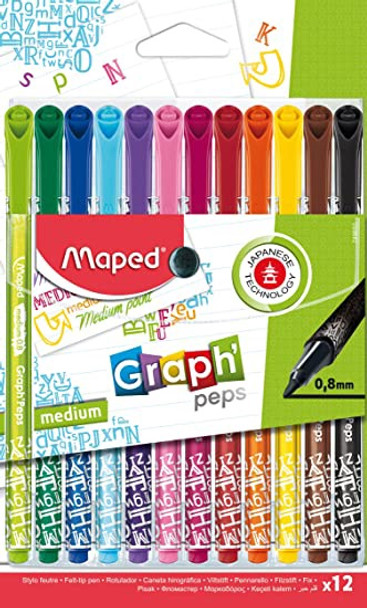 GRAPH PEPS MEDIUM TIP X12 0.8MM