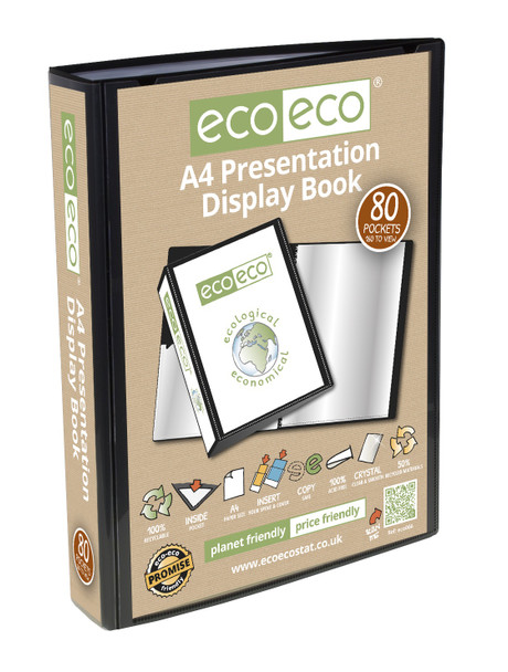 ECO-ECO A4 80 POCKET PRESENTATION DISPLAY BOOK