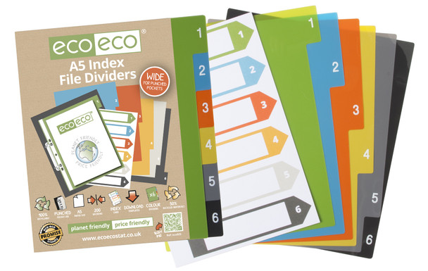 ECO-ECO A5 6PART WIDE DIVIDERS