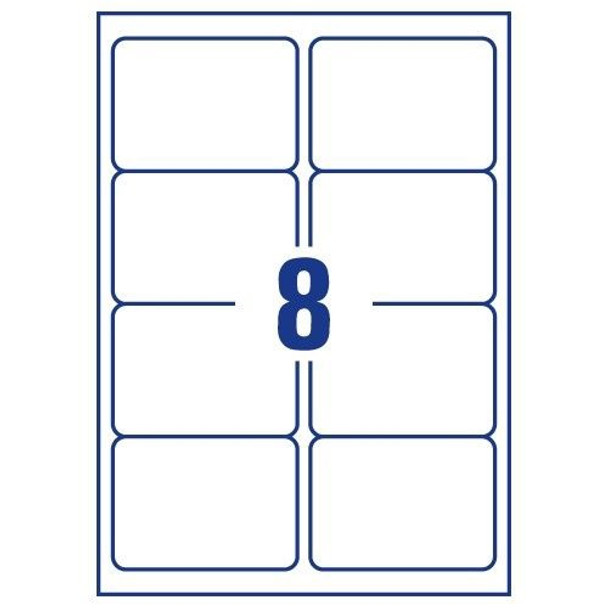 QCONNECT COPIER LABELS - 8 ON A SHEET - (PACK 100)