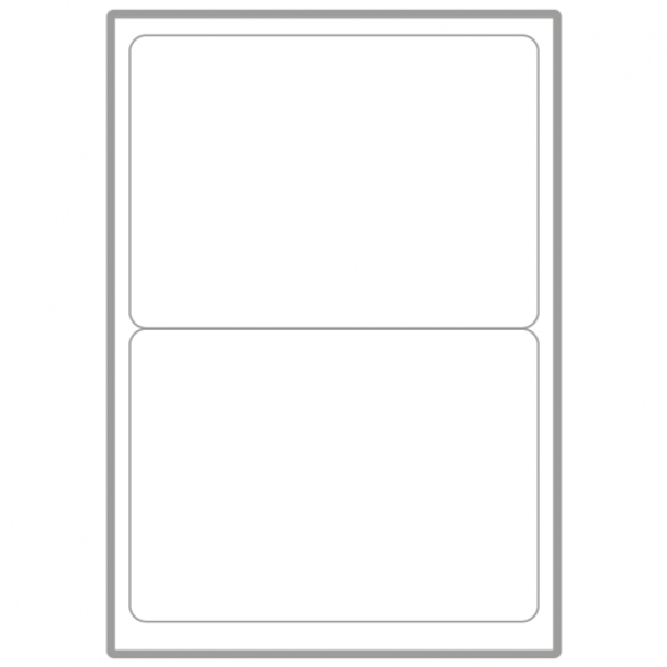 QCONNECT COPIER LABELS - 2 ON A SHEET - (PACK 100)