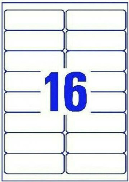 QCONNECT COPIER LABELS - 16 ON A SHEET - (PACK 100)