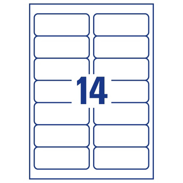 QCONNECT COPIER LABELS - 14 ON A SHEET - (PACK 100)