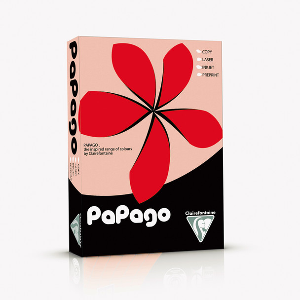 PAPAGO COLOURED PAPER 80GSM CORAL RED (PACK OF 500)