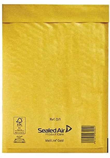 Sealed Air Mail Lite Envelope D/1 Gold - Single