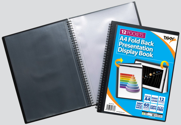 Tiger A4 Fold Back Presentation Display Book