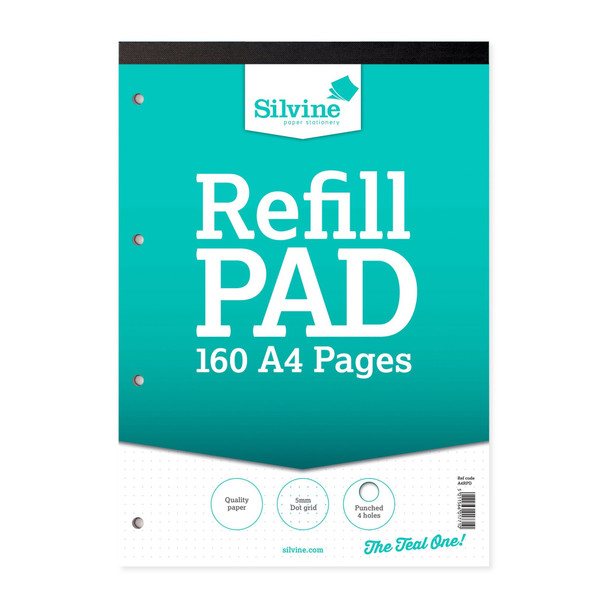 Refill Pad A4 Silvine Dot Grid Single