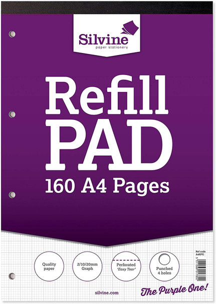 Refill Pad A4 Silvine Graph Single