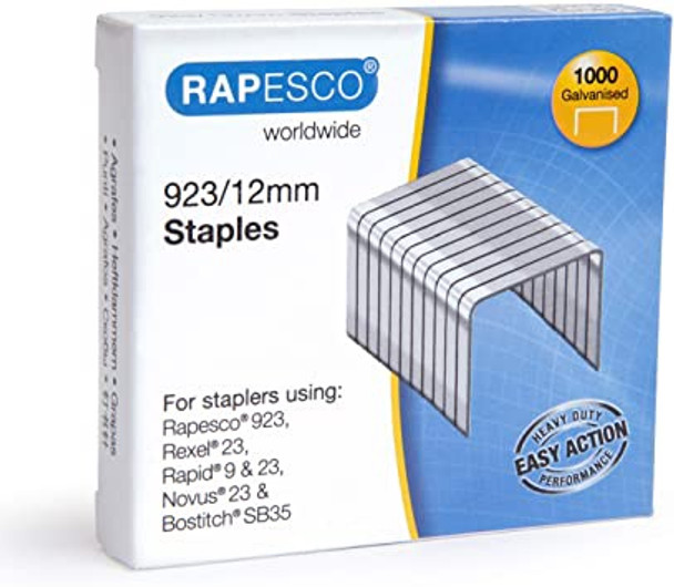 RAPESCO STAPLES 923/12 (PACK OF 1000)