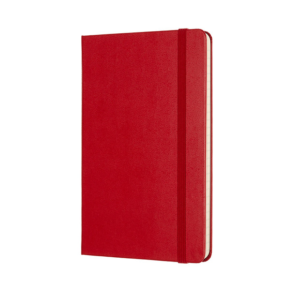 MOLESKINE MEDIUM RULED SCARLET RED HARD COVER