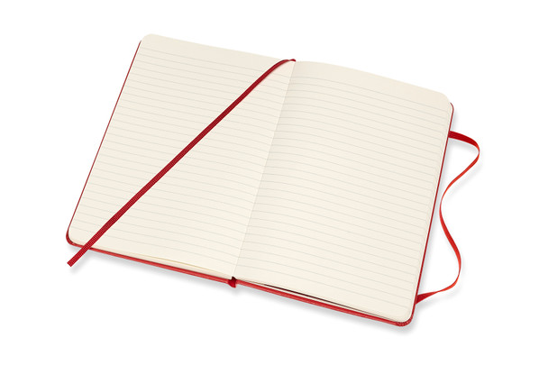 MOLESKINE MEDIUM RULED SCARLET RED HARD COVER