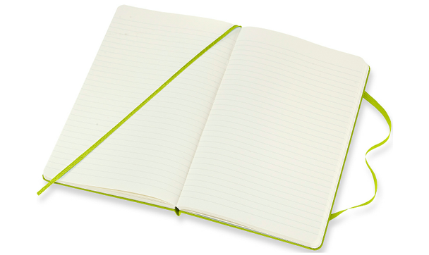 MOLESKINE LARGE RULED LEMON GREEN HARD COVER