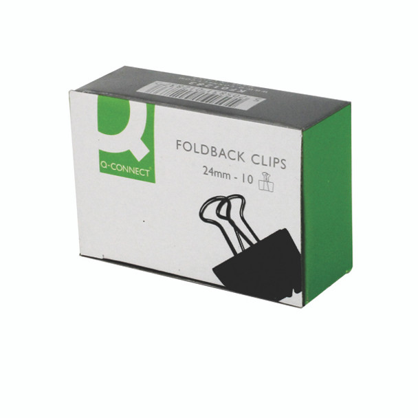 Q CONNECT FOLDBACK CLIP 24MM (PACK OF 10)