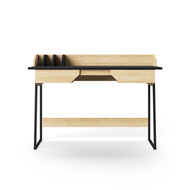 SALISBURY OAK & BLACK WORK DESK