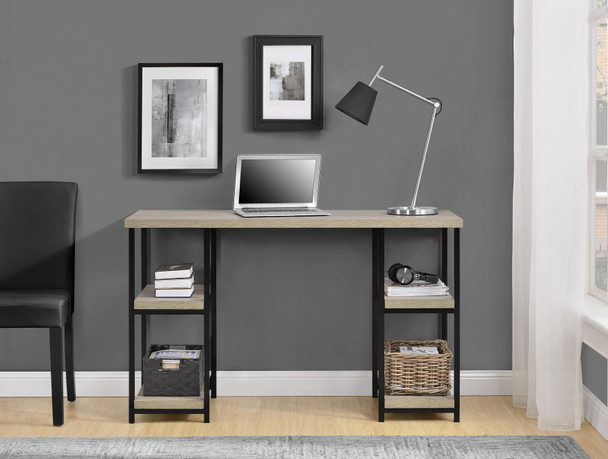 Elmwood Double Pedestal Desk Distressed Grey Oak