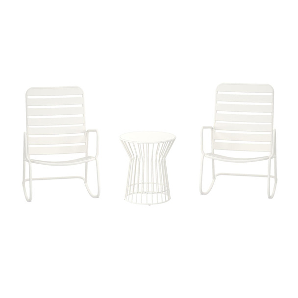 Novogratz Roberta Rocker 3 Piece Set, White