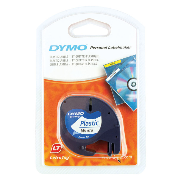 DYMO 12MM PLASTIC LETRATAG