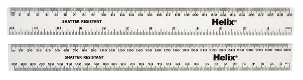 12"/30cm Clear Ruler