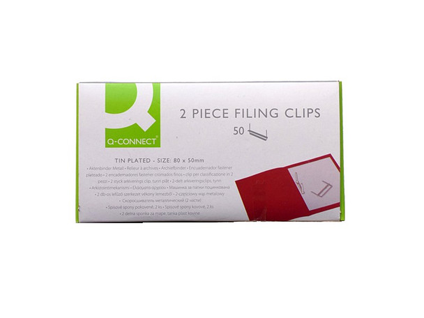 Q CONNECT 2 PIECE FILING CLIP