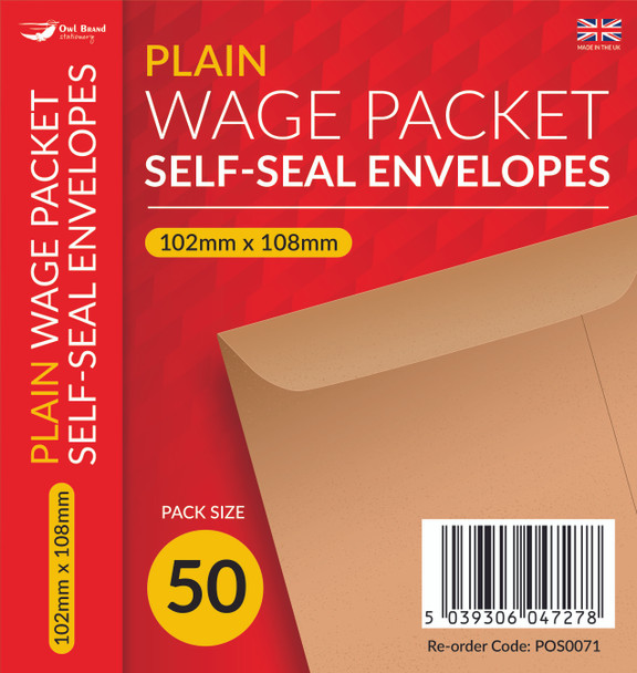 Plain Wage Envelopes (50pk)