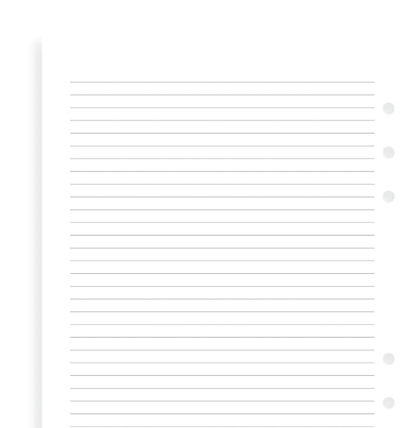 White Ruled Notepaper Refill - A5