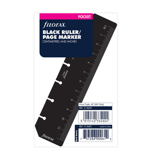 Ruler Page Marker Black - Pocket