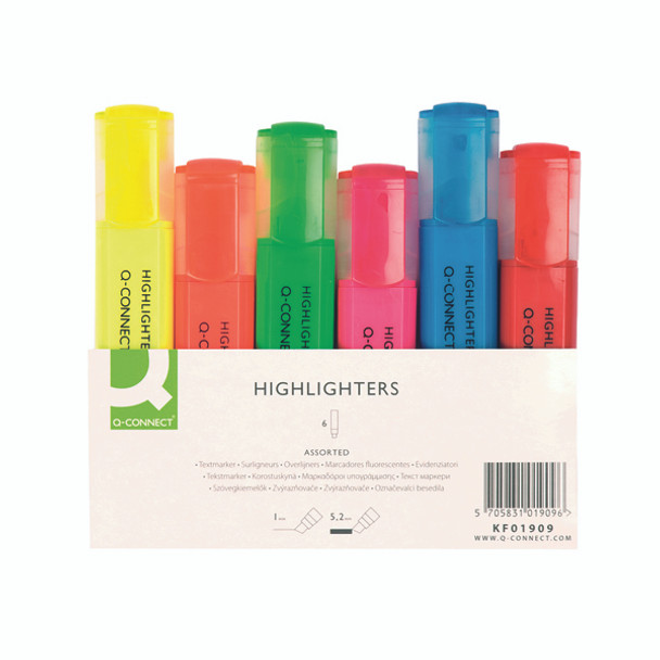 Q CONNECT HIGHLIGHTERS ASSORT