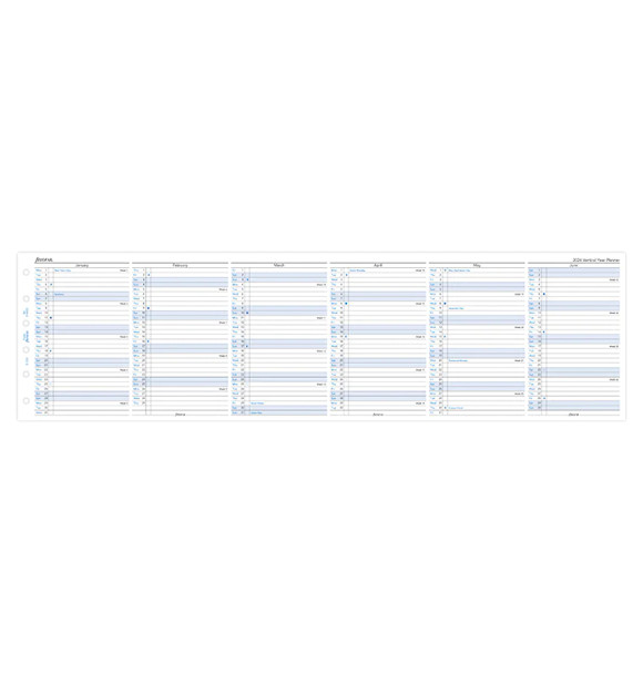 Vertical Year Planner - Pocket 2024 English