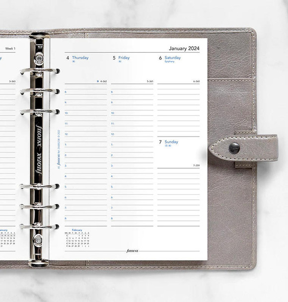 Week On Two Pages Diary With Appointments - A5 2024 English