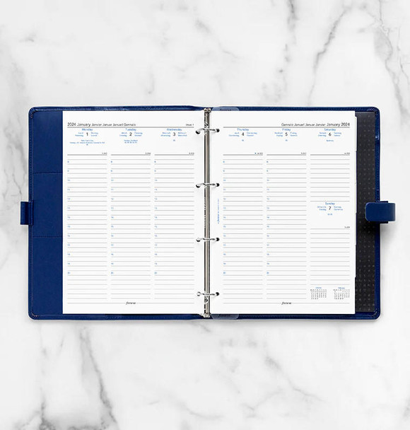 Week On Two Pages Diary With Appointments - A4 2024 Multilanguage