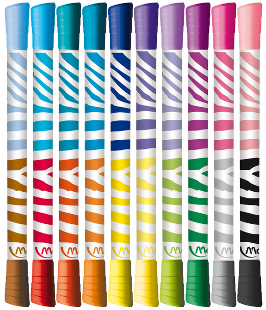 10 X DUO FELT TIP PENS