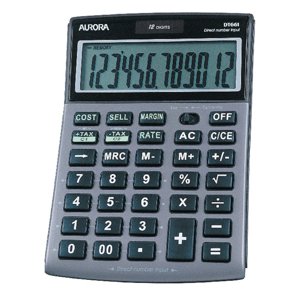 AURORA 12 DIGIT DESKTOP CALC