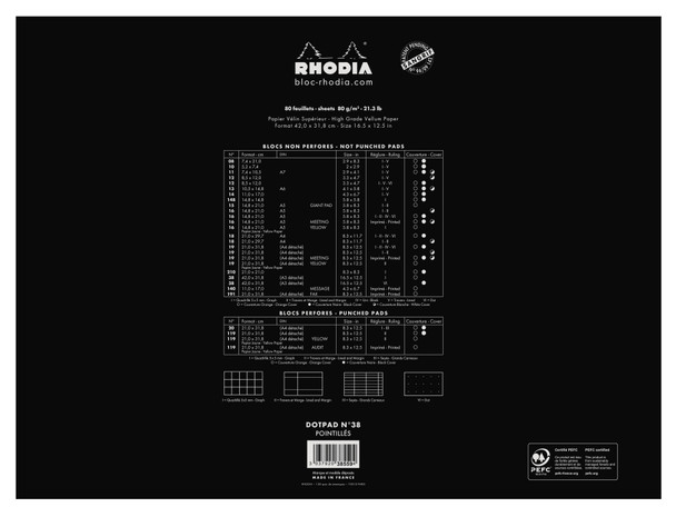 Rhodia stapled notepad 42x31.8