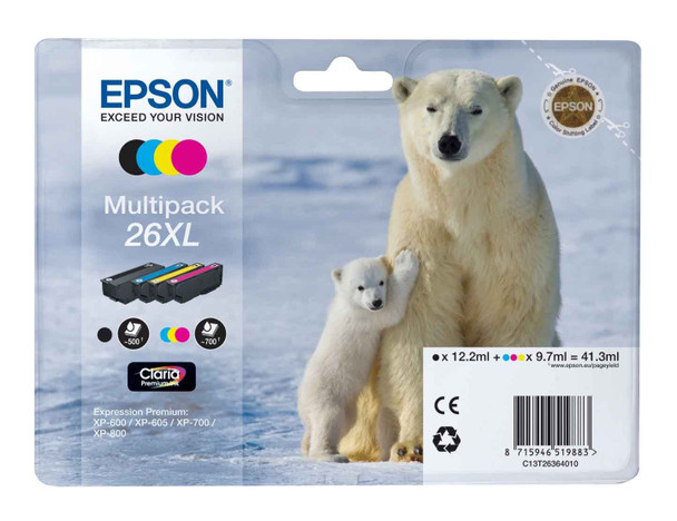 EPSON 26XL (POLAR BEAR) MUTLIPACK