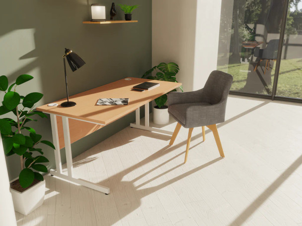 Impulse Straight Desk Cantilever Leg