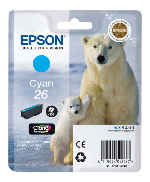 EPSON 26 (POLAR BEAR) CYAN