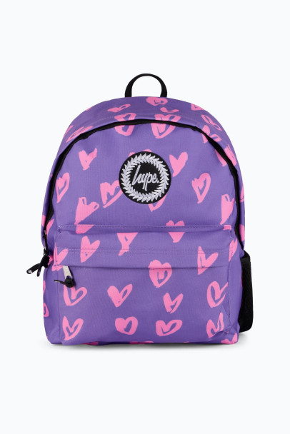 HYPE PURPLE/PINK HEARTS BACKPACK