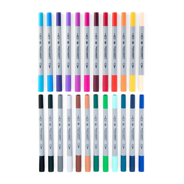 Artist Markers- Watercolour- Dual Tip - 24pc - Brush Tip/Fineliner