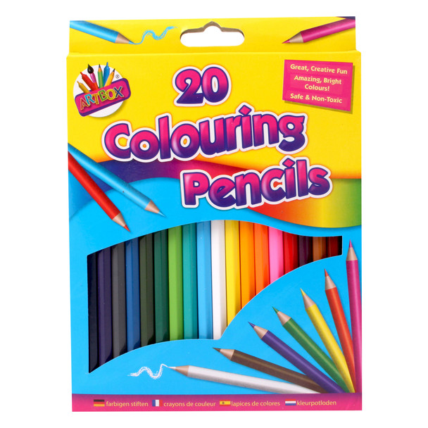 ART BOX COLOURING PENCILS 20PK