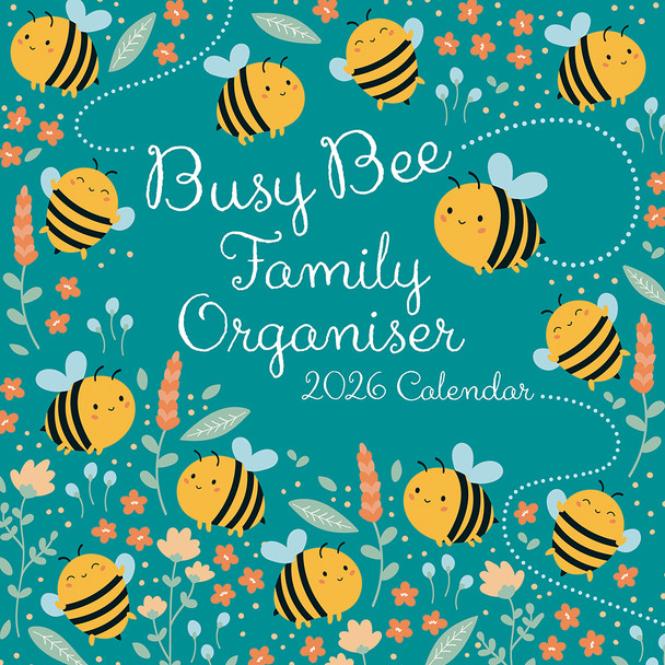 2026 SQUARE WALL CALENDAR – BUSY BEE FAMILY ORGANISER