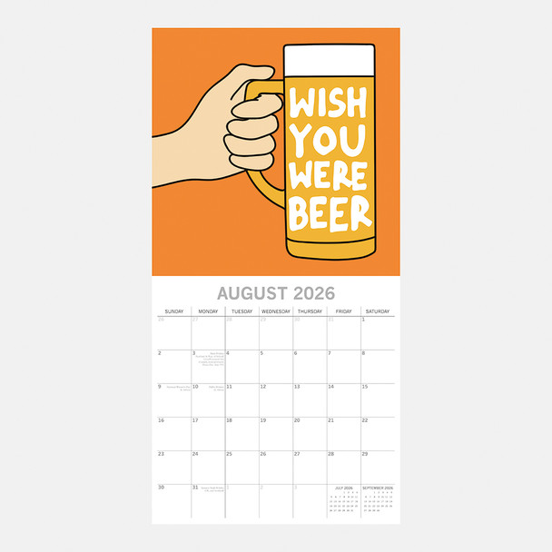 2026 SQUARE WALL CALENDAR – BEER SIGNS