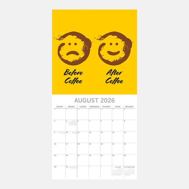 2026 SQUARE WALL CALENDAR – COFFEE