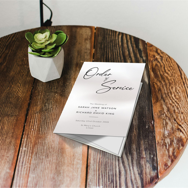 Premium Pearl Order of Service Premium Pearl Order of Service